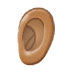 👂🏽 ear: medium skin tone display on Samsung